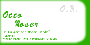 otto moser business card